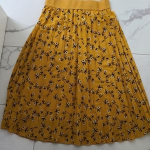 Mustard Floral Skirt